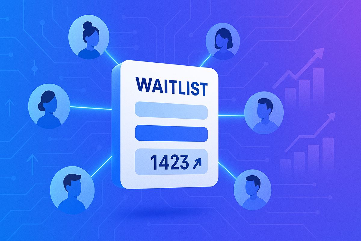 Product launch waitlist strategy illustration showing early adopters signing up