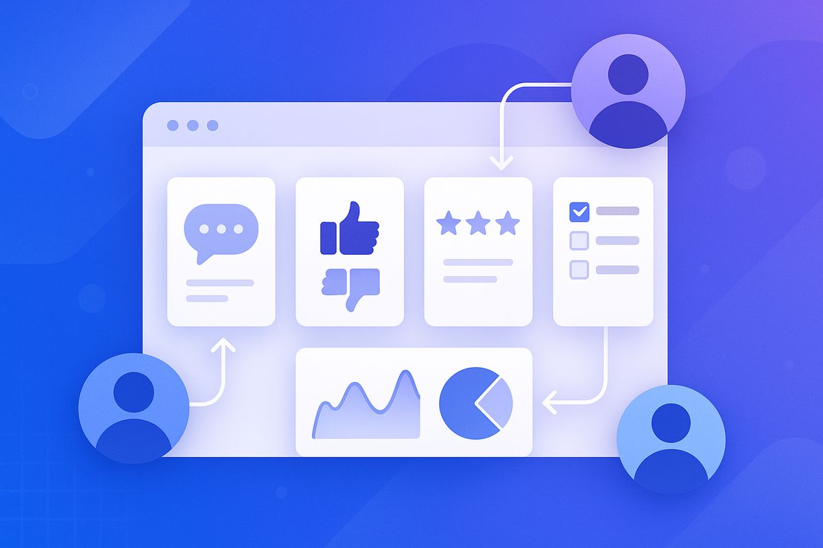 User feedback collection guide illustration